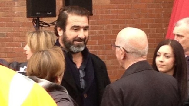Eric Cantona and Sir Bobby Charlton