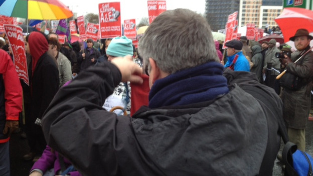 Hundreds gather to protest at closure of Lewisham A&E