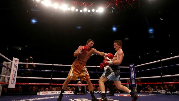The boxers duel in Manchester.