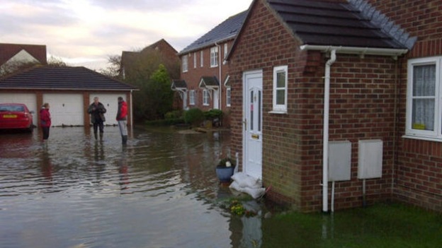 Fifty homes have been evacuated due to flooding in Worle just outside Weston-super-Mare.