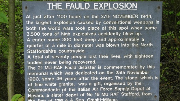 A plaque marks the explosion site