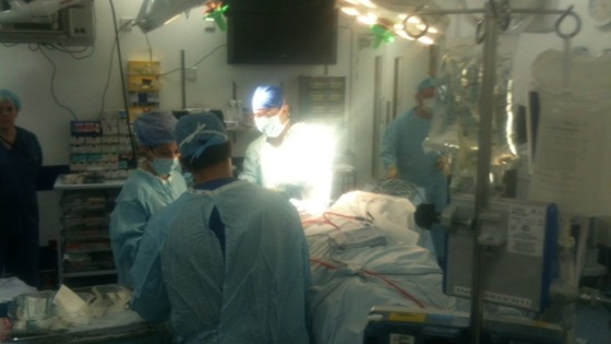 Jonathan during surgery 