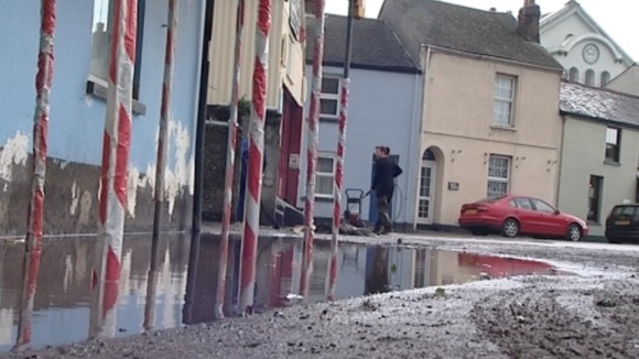 Large areas of the south west have been affected by floods.