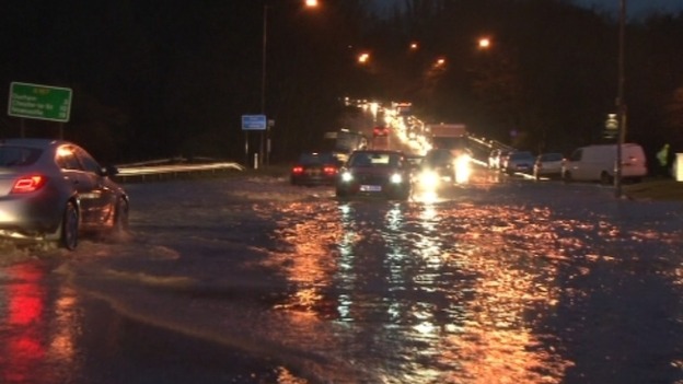 Evening traffic on A167