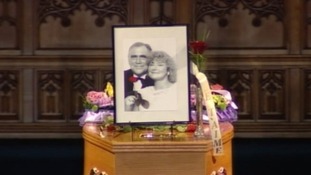 Bill Tarmey's coffin