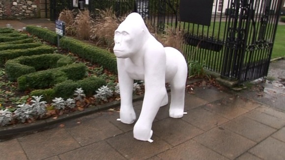 The gorillas will be painted by local artists