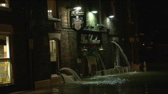 Water had to be pumped away from houses and properties in York overnight