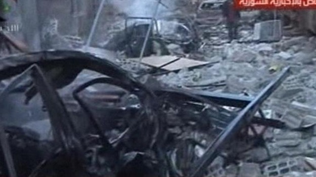 The debris from the car bombs