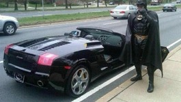 Batman and batmobile