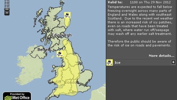 Temperatures are set to drop overnight, leading the Met Office to issue a weather alert
