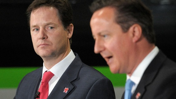Prime Minister David Cameron with Deputy Prime Minister Nick Clegg