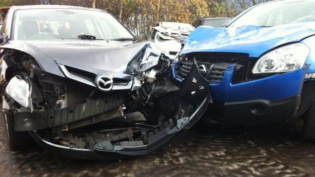 Damaged cars