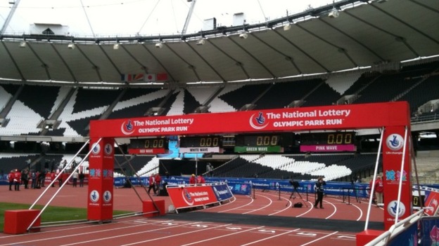 View of official finish line