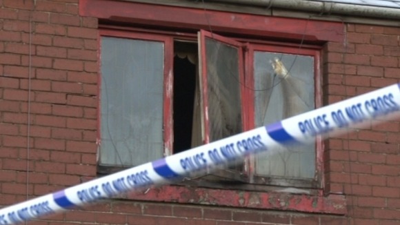 Consett fire scene