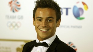 Tom Daley arriving at the BT British Olympic Ball