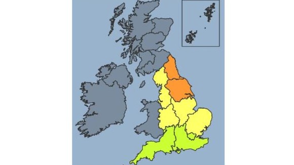 A cold weather map