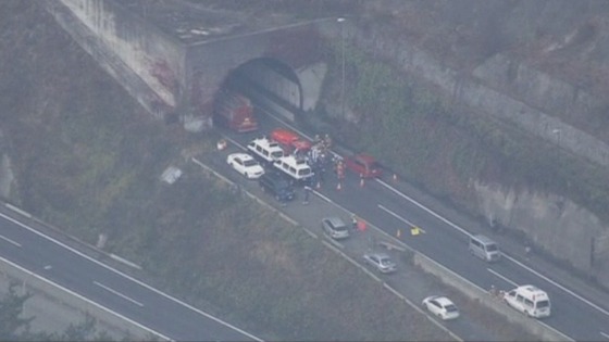 Tunnel collapse in Japan