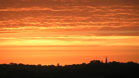 Sunset over Tardebigge.