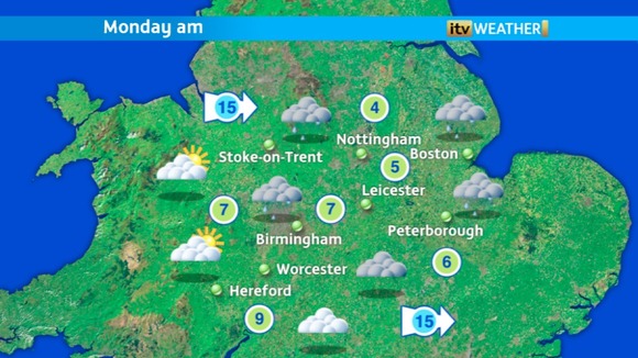 Monday morning weather