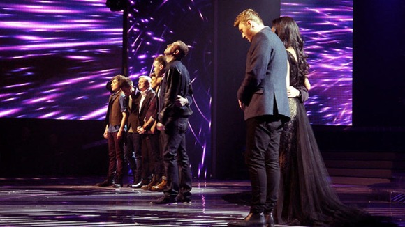 X Factor semi-finalists lined up for results.