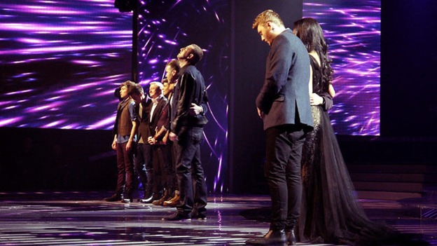 X Factor semi-finalists lined up for results.