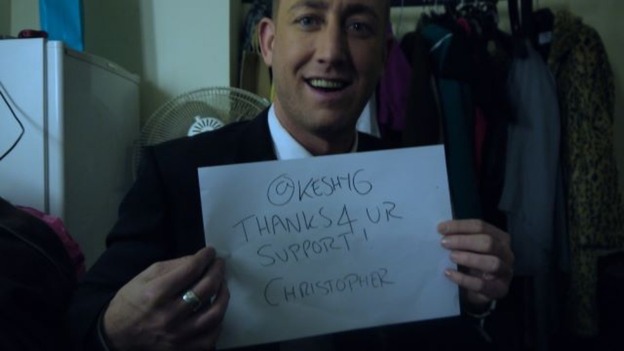 The X Factor sign from Christopher Maloney.