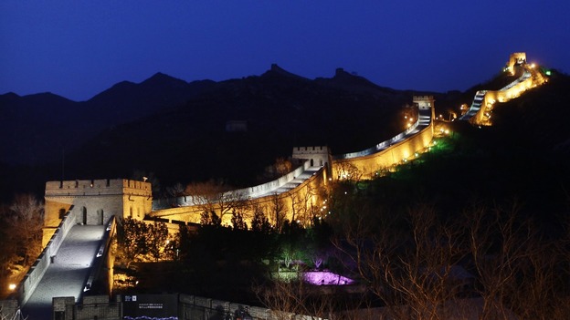 The Baldaling section of the Great Wall of China before Earth Hour