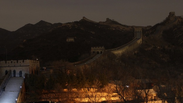 The Balding section of the Great Wall of China after Earth Hour