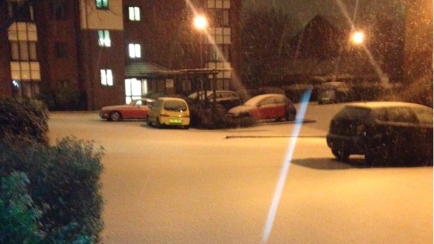 Jesmond in Newcastle was covered in a blanket of snow 