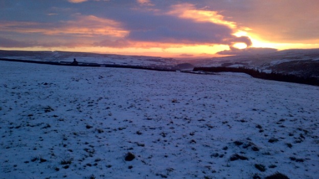 Snow fell across Upper Teesdale overnight