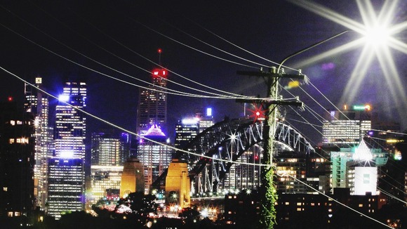 The normal skyline of Sydney Harbour Bridge