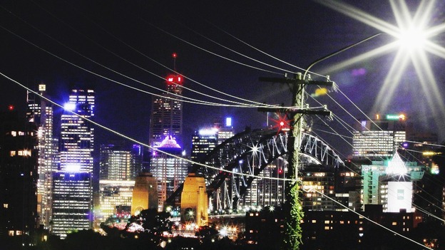 The normal skyline of Sydney Harbour Bridge
