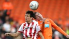 Jack Cork and Martinez Angel heading ball