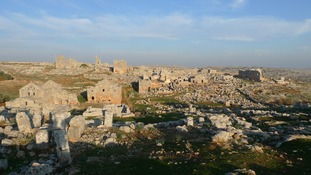 Sergilla, the ancient Roman ruins, now home to desperate Syrian refugees