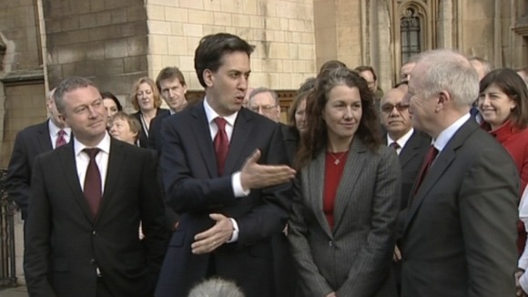Ed Miliband, was on hand to welcome new Middlesbrough MP, Andy McDonald (far right) to the Commons