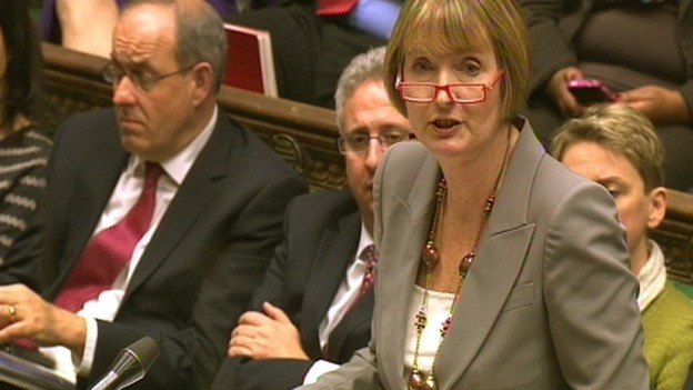 Shadow Culture Secretary Harriet Harman addresses the commons