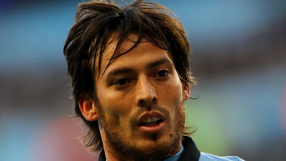 Manchester City's David Silva struggling with a hamstring injury