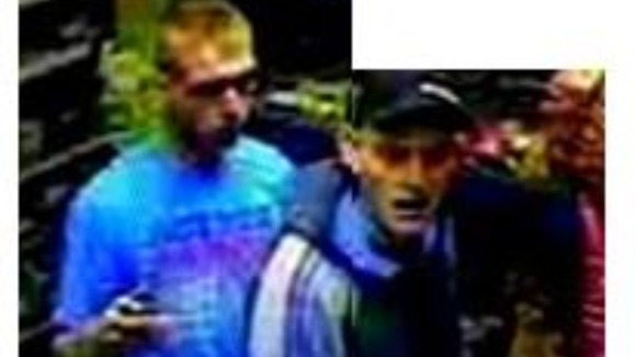 CCTV image of the two men police want to speak to in relation to.