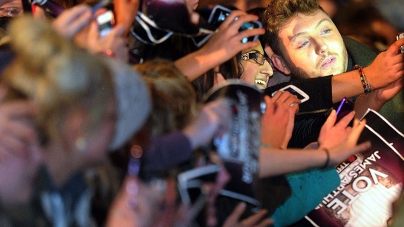 James Arthur poses with fans in Middlesbrough