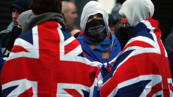 Despite face masks today's protests were peaceful
