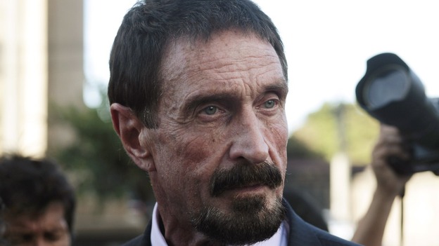 US anti-virus software founder, John McAfee addresses a news conference