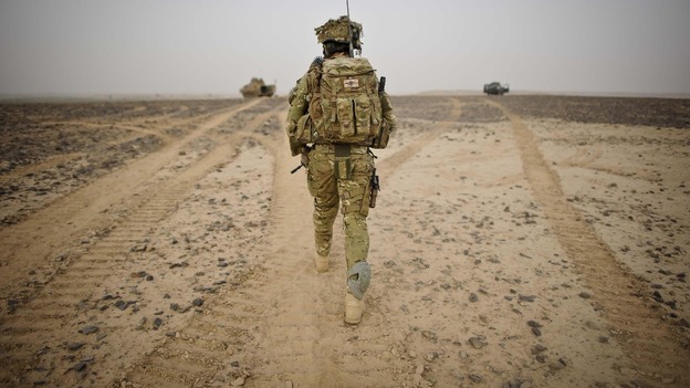 British Army Officer from 1st Battalion Princess of Wales Royal Regiment