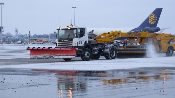 Snow vehicle at Stansted