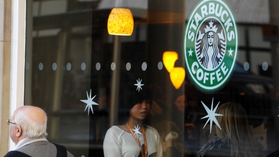 The view of a Starbucks store in Nottingham