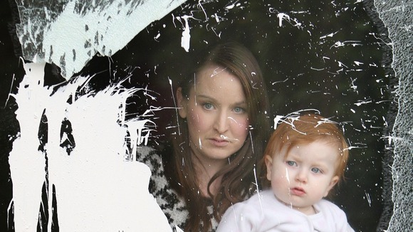 Alliance councillor Christine Bower's, with her 17 month old daughter Grace, at their home in Bangor, Co Down,