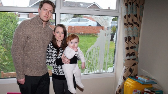 Alliance councillors, Michael and Christine Bower's, with their 17 month old daughter Grace,