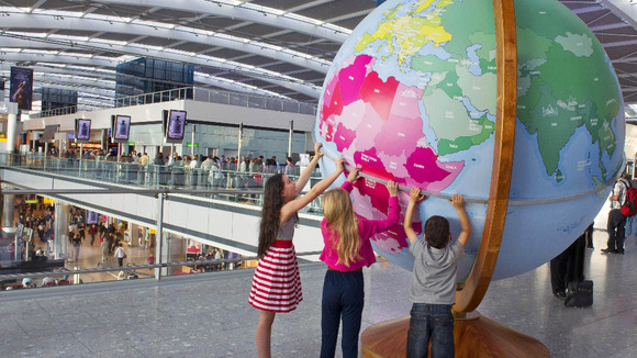 Children with globe