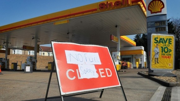 A closed petrol station in Charlton, south east London