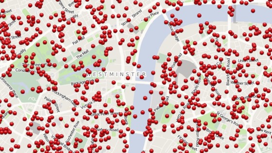 The bombs that fell on Westminster over the entirety of the Second World War