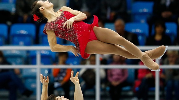 Megan Duhamel and Eric Radford of Canada perform during the pairs' short programme at the ISU Grand Prix of Figure Skating Final in Sochi.